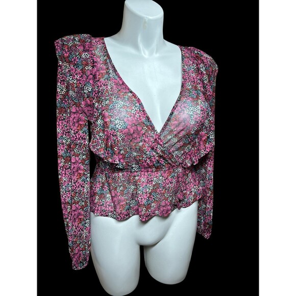 SO Sheer Floral Top Small - Picture 1 of 4